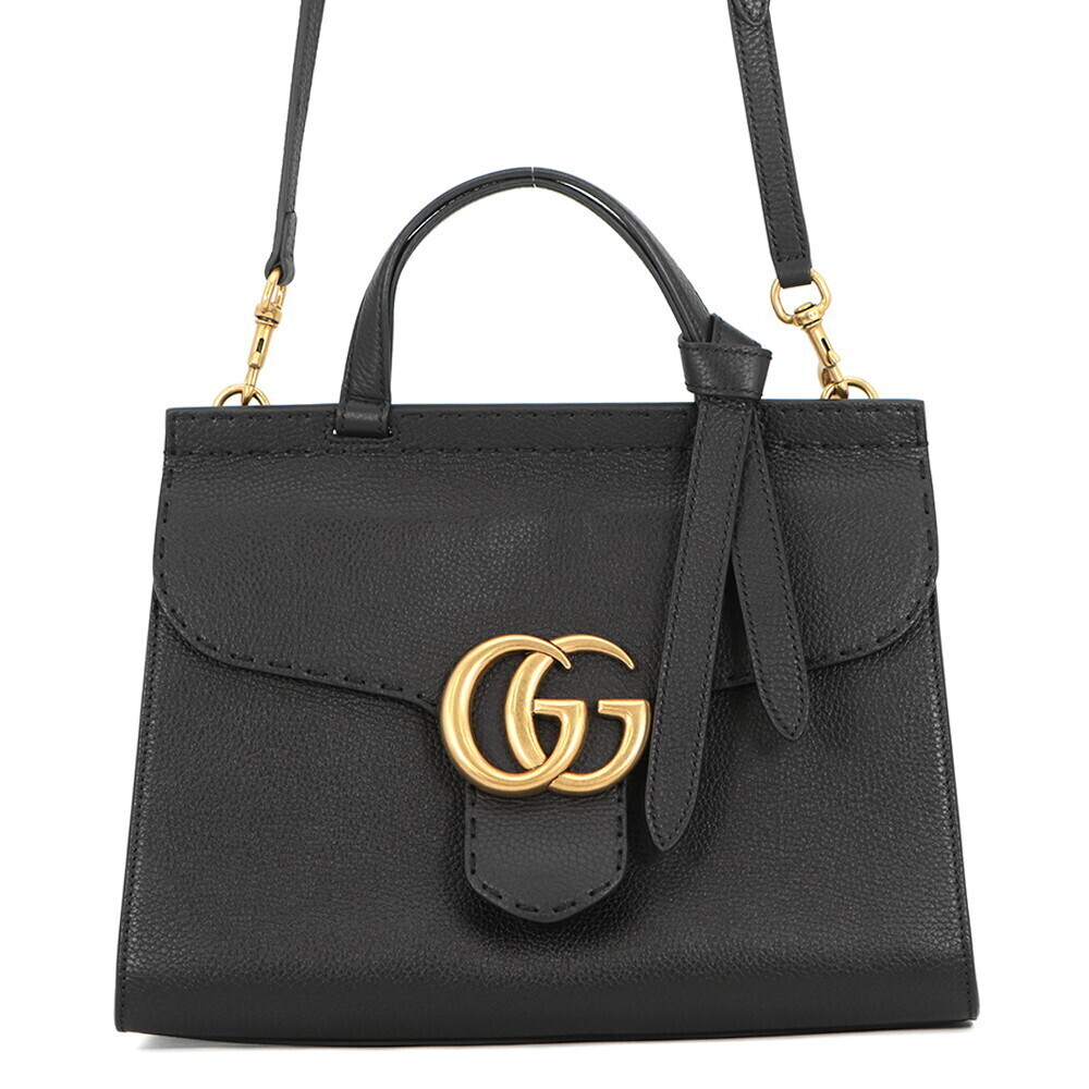 Gucci GG Marmont Leather Handbag Bag Black - Picture 1 of 10